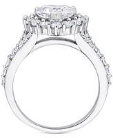 Macy's Moissanite Heart Ring (3 ct. t.w.) Sterling Silver