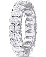 Macy's Moissanite Oval-Cut Ring (4-1/5 ct. t.w.) in Sterling Silver