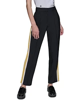 Karl Lagerffeld Paris Women's Side-Stripe Ankle Pants