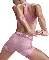 Nike Women's Pro Printed Jacquard-Waistband Shorts