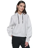 Karl Lagerfeld Paris Women's Logo String Hoodie