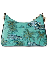 Brahmin Mod Esme Tropic Blue Copa Cabana Medium Leather Shoulder