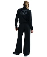 Nike Sportswear Women's Club Fleece Mid-Rise Wide-Leg Logo Pants