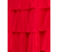 B Darlin Juniors' Lace Ruffled Sweetheart Sleeveless Gown, Created for Macy's