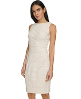 Calvin Klein Petite Plaid Starburst Sheath Dress