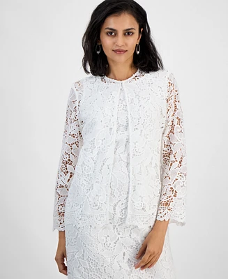 Kasper Women's Lace Open-Front 3/4-Sleeve Jacket, Regular & Petite Sizes