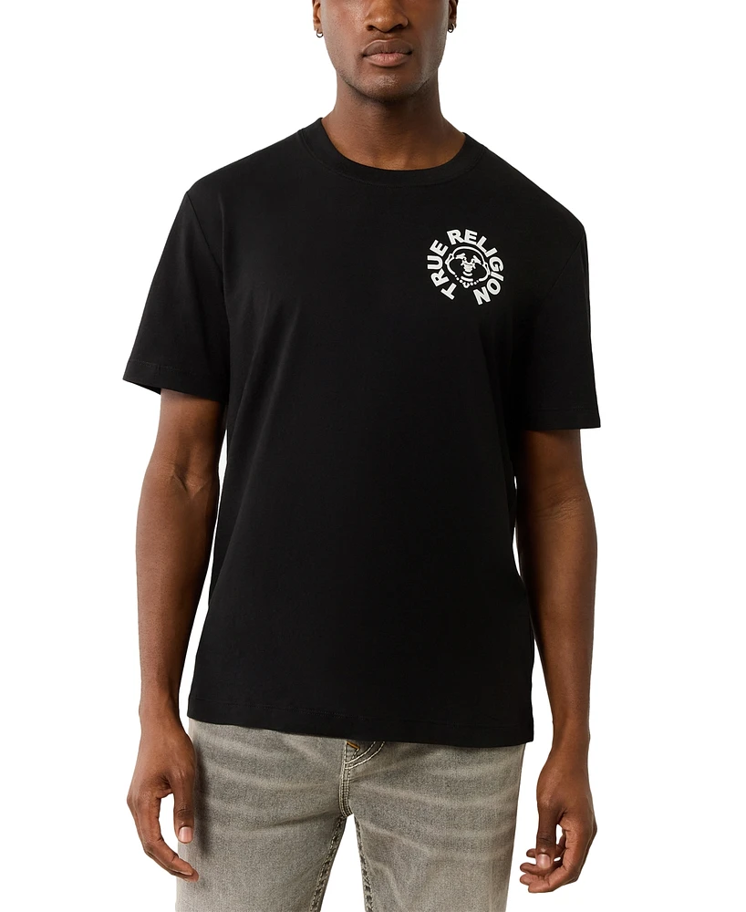 True Religion Men's Buddha Face Logo Graphic T-Shirt