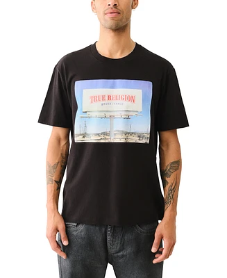 True Religion Men's Cotton Billboard Logo Graphic T-Shirt