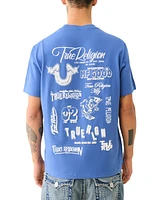 True Religion Men's Cotton Multi-Logo Graphic T-Shirt