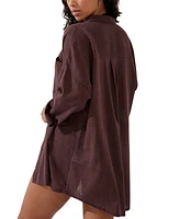 Cotton On Women's Swing Beach Cover Up Shirt