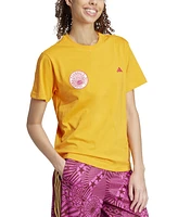 adidas Women's X Farm Rio Cotton Tropical Logo Graphic T-Shirt