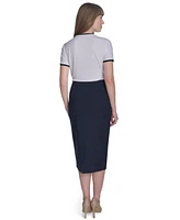 Tommy Hilfiger Women's Contrast-Trim Crewneck Top