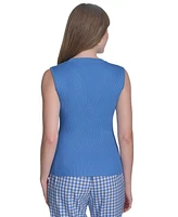 Tommy Hilfiger Women's V-Neck Sleeveless Sweater