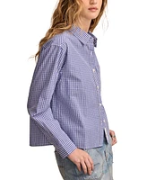 Lucky Brand Women's Cotton Poplin Cropped Shirt