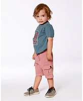 Deux par Toddler Boys French Terry Short Dark Old Rose - Toddler|Child