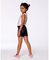 Deux par Big Girls Jegging Shorts Dark Denim Blue