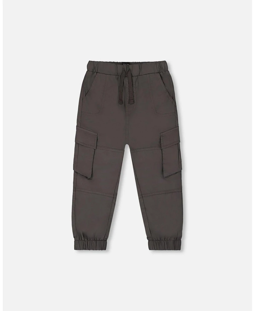 Deux par Baby Boys Parachute Cargo Pocket Jogger Pants Dark Gray