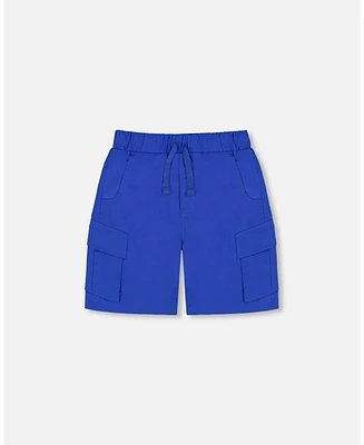 Deux par Toddler Boys Parachute Cargo Pocket Shorts Royal Blue - Toddler|Child