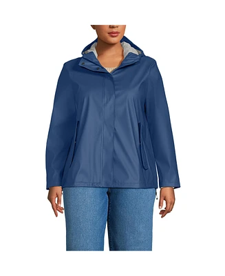 Lands' End Women's Plus Squall Waterproof Rain Slicker Jacket