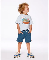 Deux par Toddler Boys French Terry Short Teal - Toddler|Child