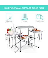 Foldable Outdoor Bbq Table Grilling Stand