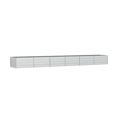 Garden Raised Bed 189"x31.5"x17.7" Galvanized Steel Silver