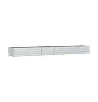 Garden Raised Bed 189"x31.5"x17.7" Galvanized Steel Silver