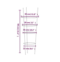 Garden Plant Supports with 4 Rings 5 pcs Green 35.4" Steel