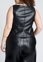 Eloquii Plus Women's Faux Leather Vest