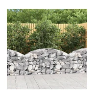 Arched Gabion Basket 59.1"x11.8"x23.6"/31.5" Galvanized Iron