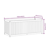 Garden Planter 43.3"x17.7"x17.3" Solid Wood Acacia and Steel