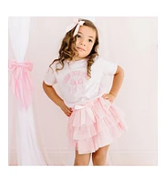 Sweet Wink Little and Big Girls Ballet Bow Tiered Tutu Skirt