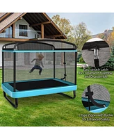 6 Feet Kids Entertaining Trampoline with Swing Safety Fence