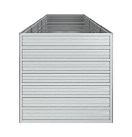 Garden Raised Bed 157.5"x31.5"x30.3" Galvanized Steel Silver