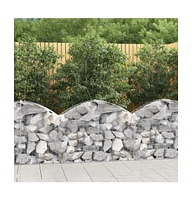 Arched Gabion Basket 39.4"x11.8"x23.6"/31.5" Galvanized Iron