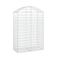 Arched Gabion Basket 39.4"x19.7"x55.1"/63" Galvanized Iron