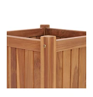 Raised Bed 15.7"x15.7"x15.7" Solid Wood Teak