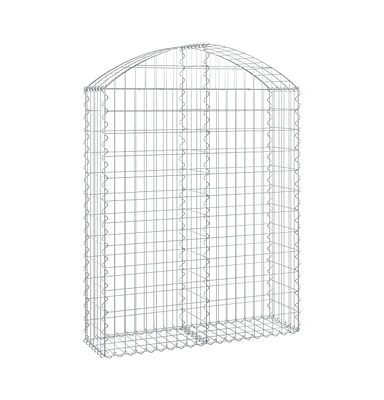 Arched Gabion Basket 39.4"x11.8"x47.2"/55.1" Galvanized Iron