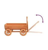 Decorative Wagon 27.6"x16.9"x21.3" Solid Wood Fir