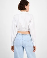 Guess Women's Caiden Long-Sleeve Crop Top