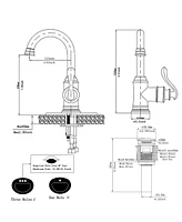 Single Hole Single-Handle High Arc Bathroom Faucet With Swivel Spout in Matte Black