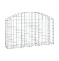 Arched Gabion Basket 59.1"x11.8"x31.5"/39.4" Galvanized Iron