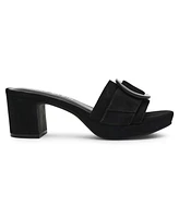 Anne Klein Women's Pepper Buckle Platform Block Heel Sandals