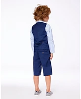 Deux par Big Boys Slant Pocket Bermuda Shorts Navy Blue