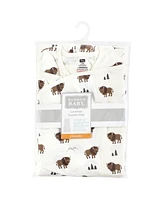 Hudson Baby Boys Convertible Swaddle Sleep Sack, Wild Buffalo, Months