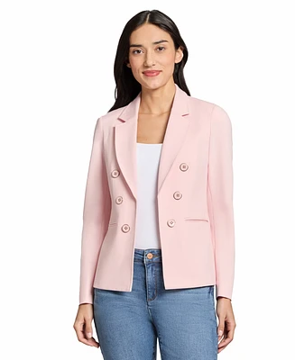 Jones New York Women's Faux Double Breasted Collared Jacket