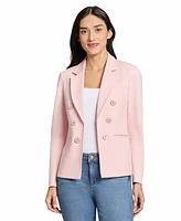Jones New York Women's Faux Double Breasted Collared Jacket