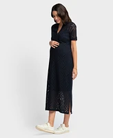 Seraphine Women's Maternity Crochet Dress