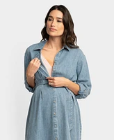 Seraphine Women's Maternity Chambray Dress