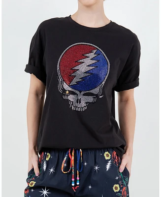 Grateful Dead Rhinestone Stealie Relaxed T-Shirt